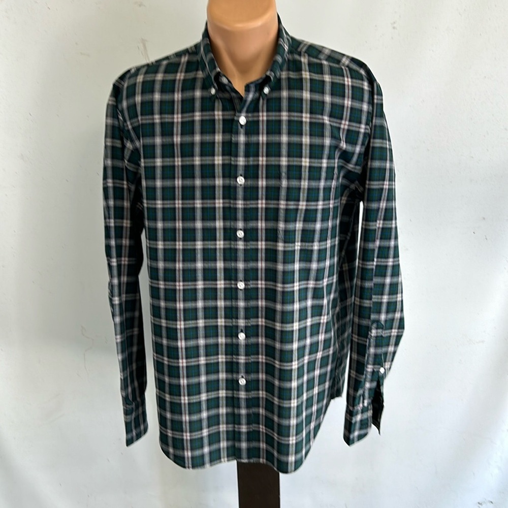 J. Crew long sleeve button down collar shirt.  L